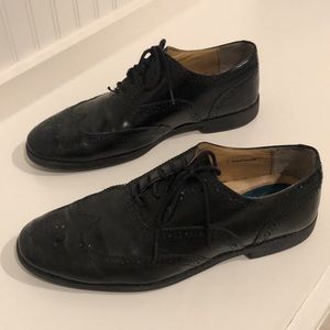 Nunn Bush Leather Upper Wing Tips Dress Casual Shoes Rubber Soles